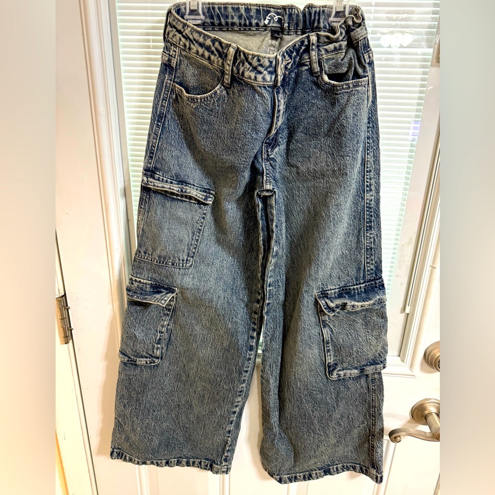 Art Class Vintage Blue Cargo Jeans for Boys or Girls